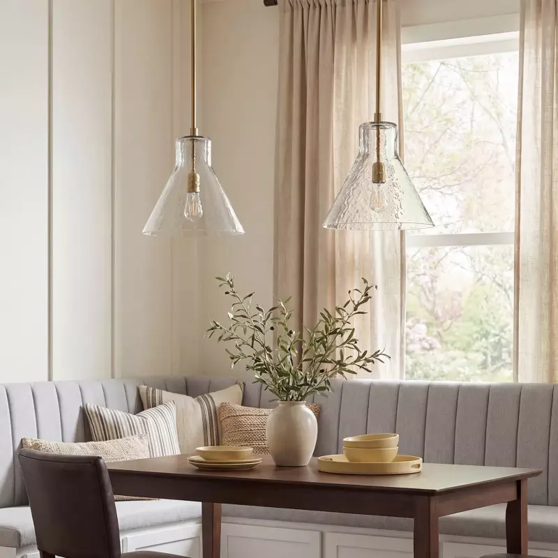 Oren Minimalist Conical Glass Flared Pendant Light