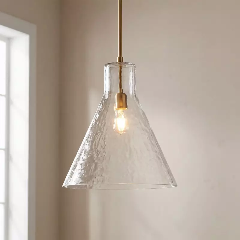 Oren Minimalist Conical Glass Flared Pendant Light