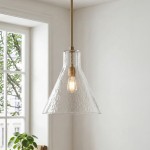 Oren Minimalist Conical Glass Flared Pendant Light