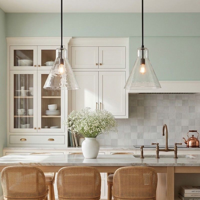 Oren Minimalist Conical Glass Flared Pendant Light