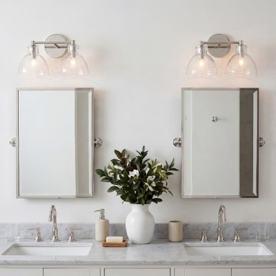 Keen Farmhouse Cooper Recycled Glass Dome Sconce