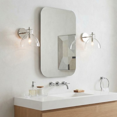 Keen Farmhouse Cooper Recycled Glass Dome Sconce