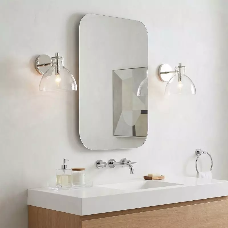 Keen Farmhouse Cooper Recycled Glass Dome Sconce