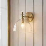 Keen Farmhouse Cooper Recycled Glass Dome Sconce