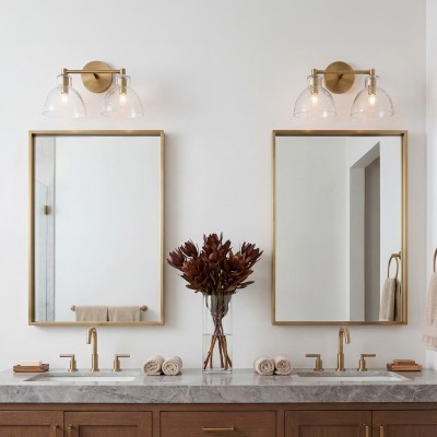 Keen Farmhouse Cooper Recycled Glass Dome Sconce