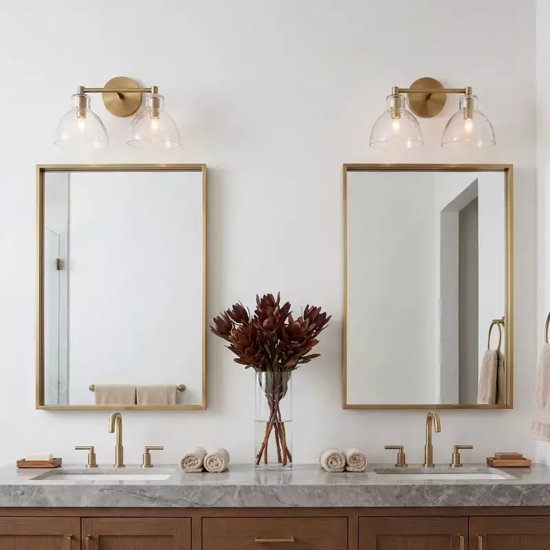 Keen Farmhouse Cooper Recycled Glass Dome Sconce