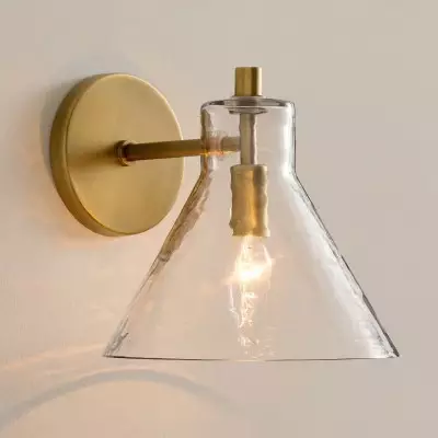 Oren Farmhouse Conical Glass Wall Sconce