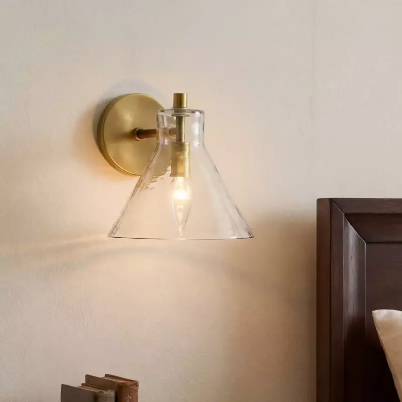 Oren Farmhouse Conical Glass Wall Sconce