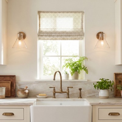 Oren Farmhouse Conical Glass Wall Sconce