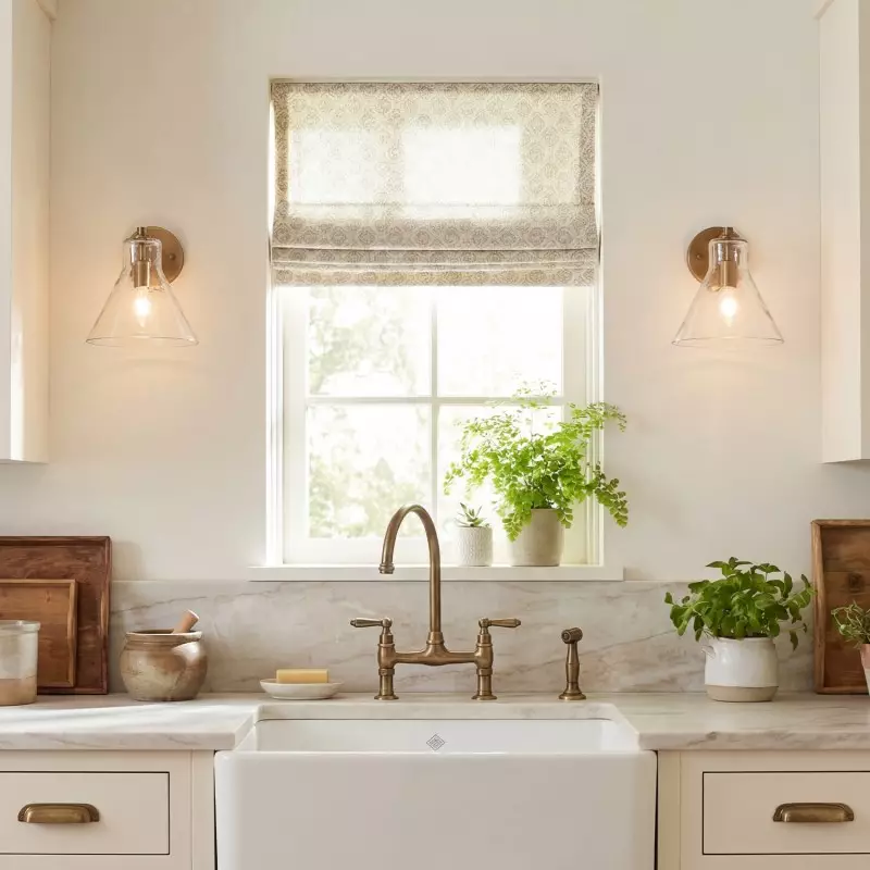 Oren Farmhouse Conical Glass Wall Sconce