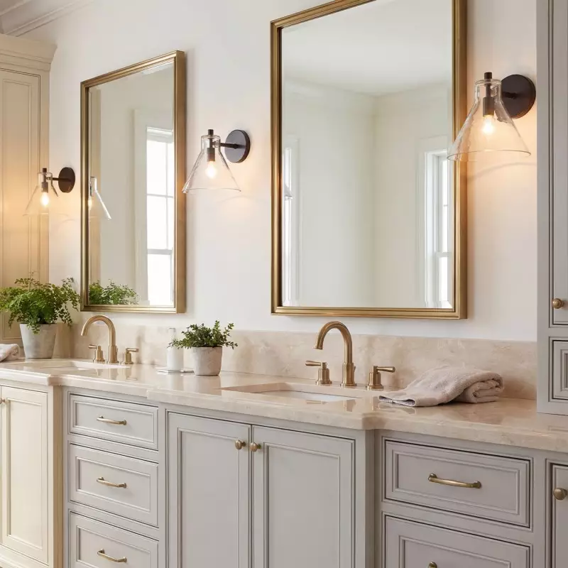 Oren Farmhouse Conical Glass Wall Sconce