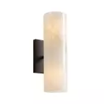 Yorix Alabaster Tube Bronze Finish Wall Sconce