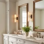 Yorix Alabaster Tube Bronze Finish Wall Sconce