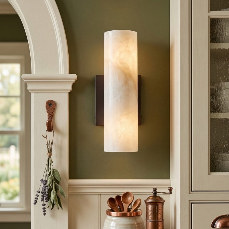 Yorix Modern Vertical Cylinder Tube Metal Finish Wall Light