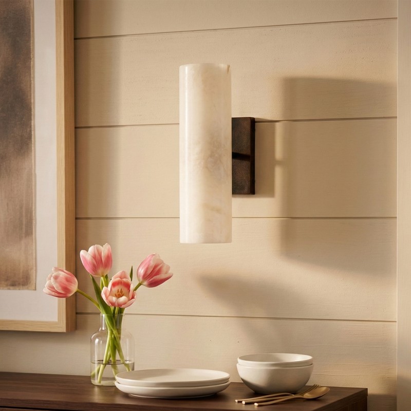 Yorix Modern Vertical Cylinder Tube Metal Finish Wall Light