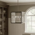 Bralen Rustic Square Lantern Glass Pendant Light