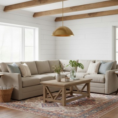 Deryn Farmhouse Brass Dome Pendant Light