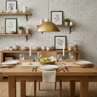 Deryn Farmhouse Brass Dome Pendant Light