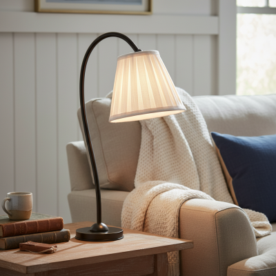 Bailey Vintage Linen Pleated Shade Table Lamp