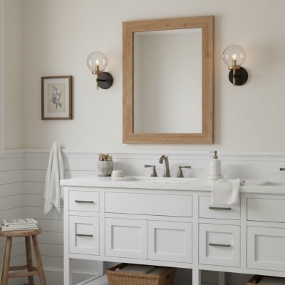 Aramis Farmhouse Glass Ball Sconce