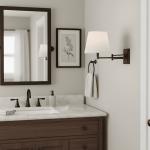 Lutyens Wabi-sabi Iron Swing Arm Fabric Wall Light