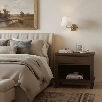 Lutyens Wabi-sabi Iron Swing Arm Fabric Wall Light