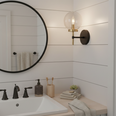 Hempel Minimalist Glass Globe Wall Light