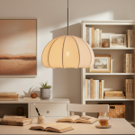 Vivienne Modern Scalloped Bubble Linen Pendant Light