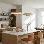 Iirav Minimalist Cream Metal Disc Pendant Light