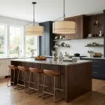 Bravos Rustic White Fabric Drum Pendant Light