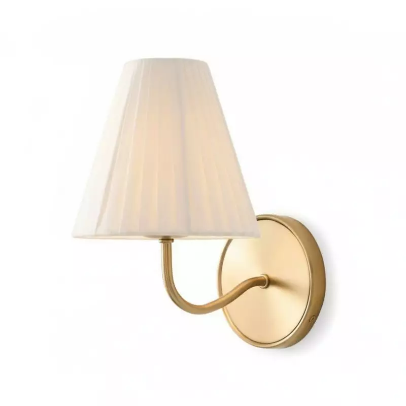 Eoslyn Farmhouse Linen Arc Wall Sconce