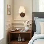 Eoslyn Farmhouse Linen Arc Wall Sconce