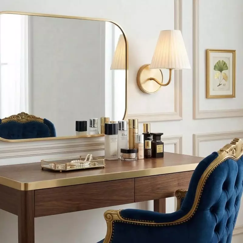 Eoslyn Farmhouse Linen Arc Wall Sconce