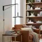 Cruz Minimalist Adjustable Plug-In Wall Sconce