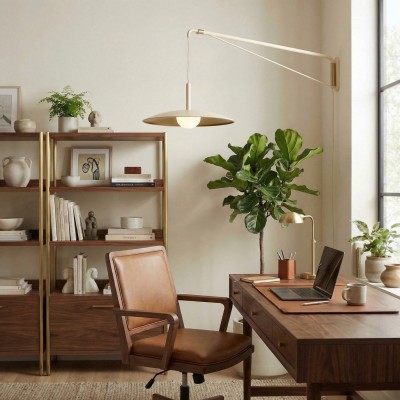 Cruz Minimalist Adjustable Plug-In Wall Sconce