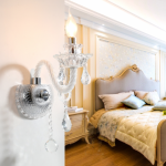 Candlestick Crystal Wall Light