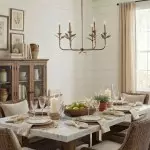 Jocelyn Retro Antique Brass Botanical Forged Iron Chandelier