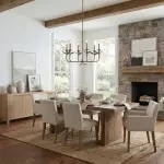 Jocelyn Retro Antique Brass Botanical Forged Iron Chandelier