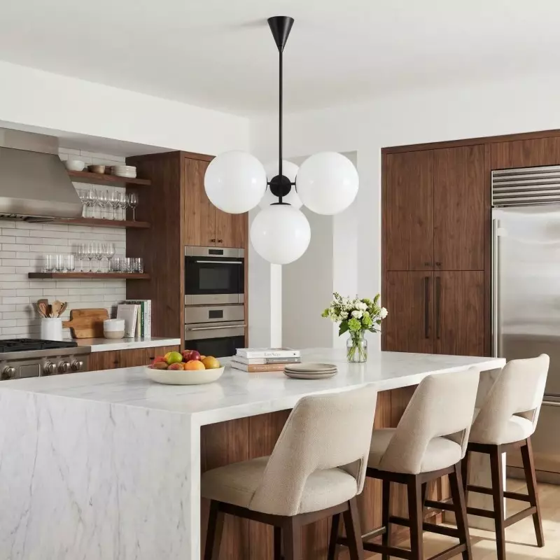 Indie Modern 4 Lights Glass Chandelier