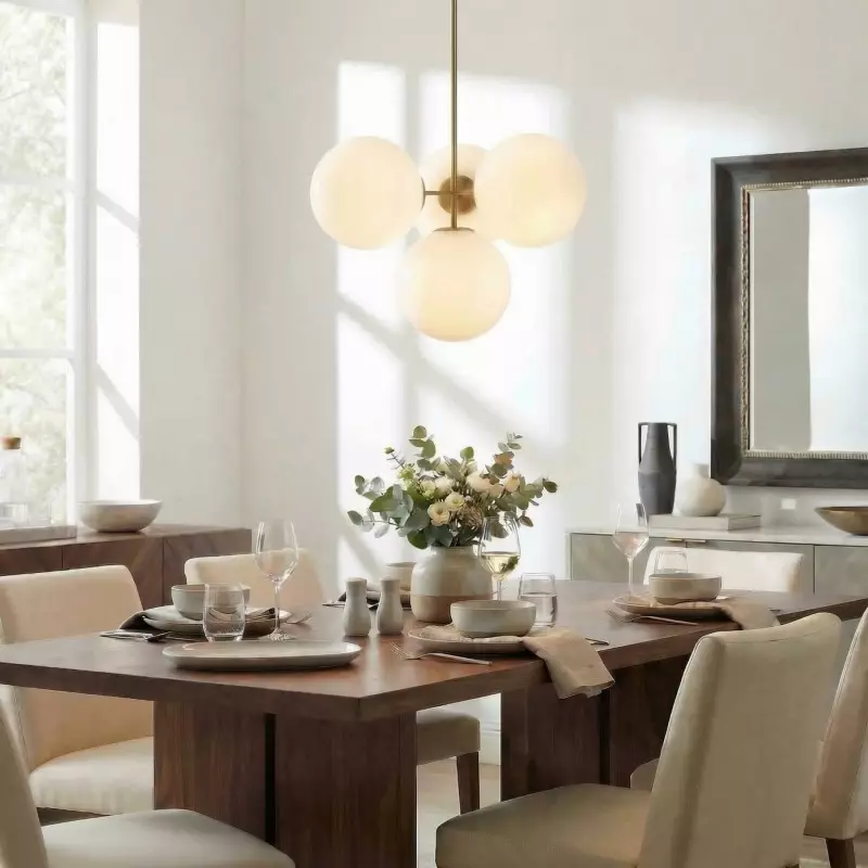 Indie Modern 4 Lights Glass Chandelier