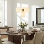 Indie Modern 4 Lights Glass Chandelier