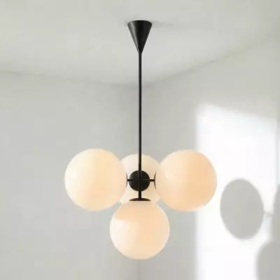 Indie Modern 4 Lights Glass Chandelier