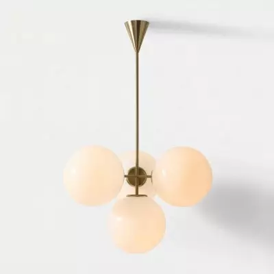 Indie Modern 4 Lights Glass Chandelier