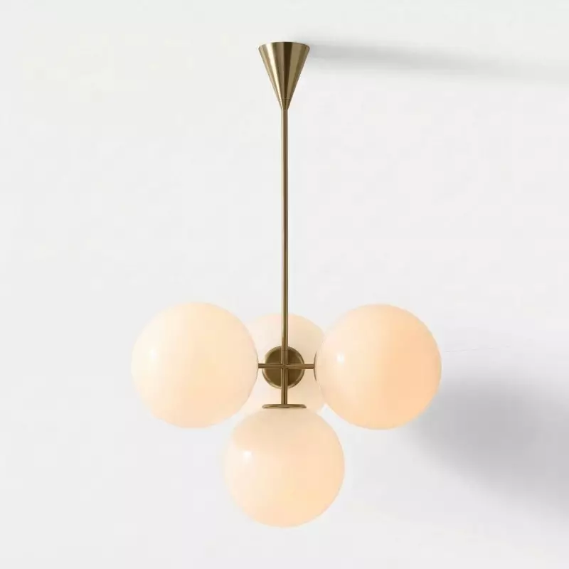 Indie Modern 4 Lights Glass Chandelier