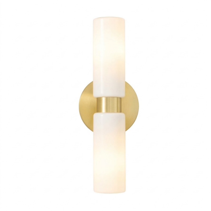 Sinclair Minimalist Glass Double Short Wall Light
