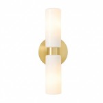 Sinclair Minimalist Glass Double Short Wall Light