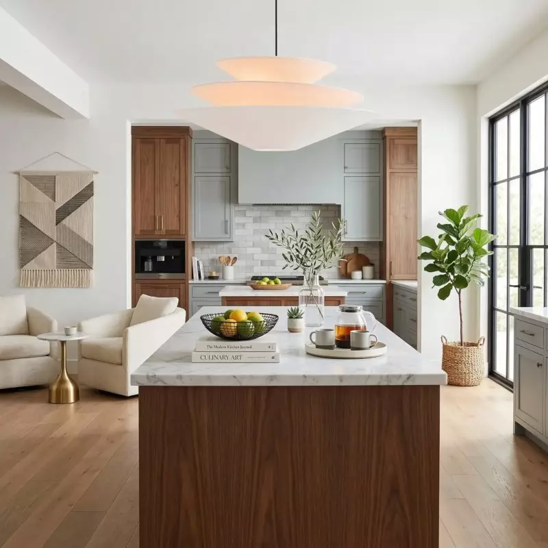 Orabella Scandinavian Tiered Linen Cone Pendant Light