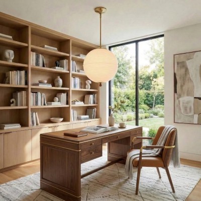 Xan Retro White Globe Ribbed Glass Pendant Light