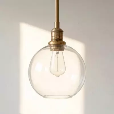 Savion Clear Glass Globe Pendant Light