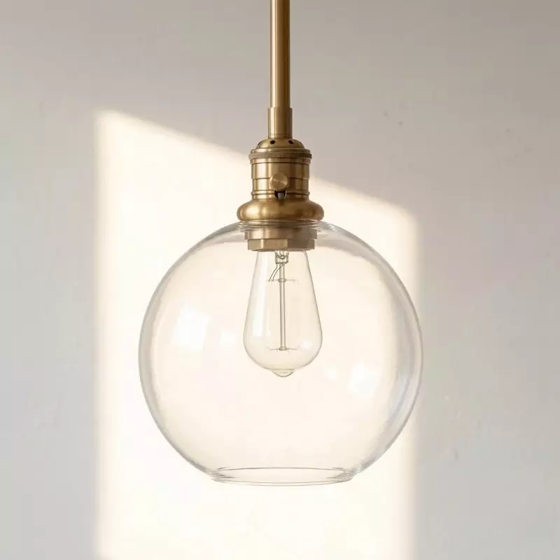 Savion Clear Glass Globe Pendant Light
